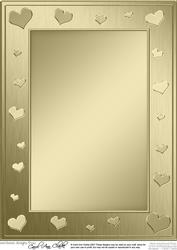 A4 Metallic Romantic Hearts Plain Card Base