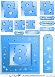 8th Bright Metallic Age Quick Card with Twisted Pyramage
