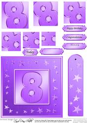 8th Bright Metallic Age Quick Card with Twisted Pyramage