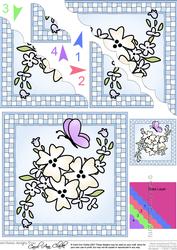 Flowers and Butterfly Scalloped Corner Stacker
