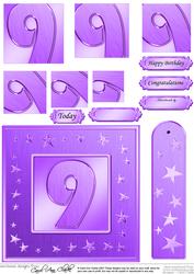 9th Bright Metallic Age Quick Card with Twisted Pyramage