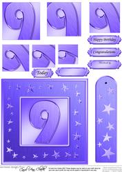 9th Bright Metallic Age Quick Card with Twisted Pyramage