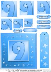 9th Bright Metallic Age Quick Card with Twisted Pyramage