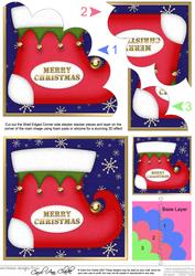 Xmas Stocking Shell Edged Corner Side Stacker