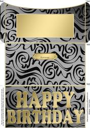 Elegant Birthday Flourish Money or Gift Wallet and Card