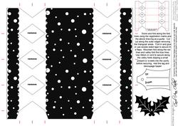 Monochrome Cracker Shaped Treat or Favour Box