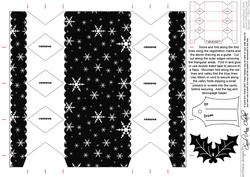 Monochrome Cracker Shaped Treat or Favour Box