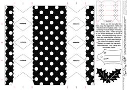 Monochrome Cracker Shaped Treat or Favour Box