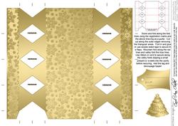 Metallic Snowflakes Cracker Shaped Treat or Favour Box