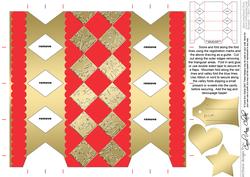 Metallic Diamonds Cracker Shaped Treat or Favour Box