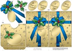 Elegant Christmas Holly Parcel Lottery Wallet Card