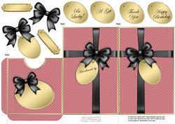 Elegant Gift Parcel Lottery Wallet Card