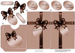 Elegant Gift Parcel Lottery Wallet Card