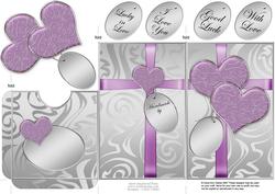 Elegant Romantic Hearts Lottery Wallet Card