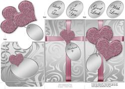 Elegant Romantic Hearts Lottery Wallet Card