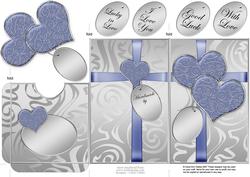 Elegant Romantic Hearts Lottery Wallet Card