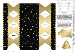 Gold Snowballs Cracker Shaped Treat or Favour Box