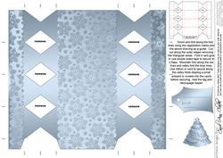 Metallic Snowflakes Cracker Shaped Treat or Favour Box