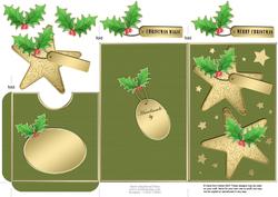 Elegant Christmas Stars Lottery Wallet Card