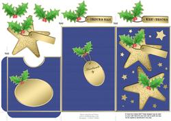 Elegant Christmas Stars Lottery Wallet Card
