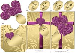 Elegant Romantic Hearts Lottery Wallet Card