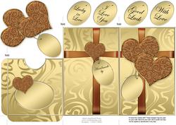 Elegant Romantic Hearts Lottery Wallet Card