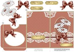 Daisies and Lace Lottery Wallet Card