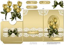 Daisies and Lace Lottery Wallet Card