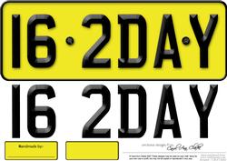 Large Dl 16th Birthday Novelty Number Plate and 3D Decoupage