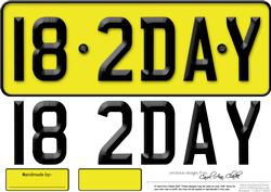 Large Dl 18th Birthday Novelty Number Plate and 3D Decoupage