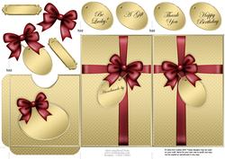 Elegant Gift Parcel Lottery Wallet Card