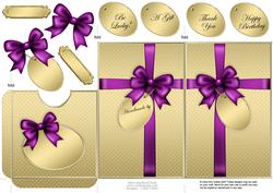 Elegant Gift Parcel Lottery Wallet Card