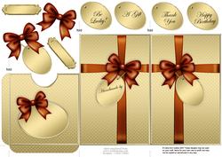 Elegant Gift Parcel Lottery Wallet Card