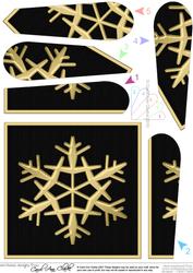 Christmas Snowflake - Fan Pyramage Topper