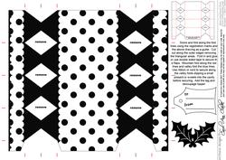 Monochrome Cracker Shaped Treat or Favour Box