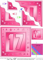 17th Bright Metallic Age Quick Card with Twisted Pyramage