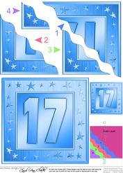 17th Bright Metallic Age Quick Card with Twisted Pyramage