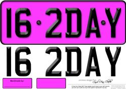 Large Dl 16th Birthday Novelty Number Plate and 3D Decoupage