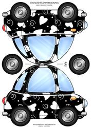 Funky Car Shaped Card