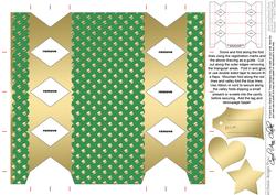 Gold Polka Dots Cracker Shaped Treat or Favour Box