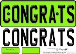 Large Dl Congratulations Novelty Number Plate N 3D Decoupage