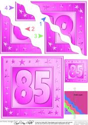 85th Bright Metallic Age Wavy Corner Side Stacker Topper