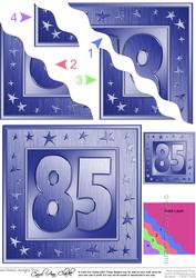 85th Bright Metallic Age Wavy Corner Side Stacker Topper