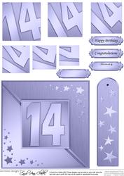 14th Metallic Age Quick Card with Twisted Pyramage
