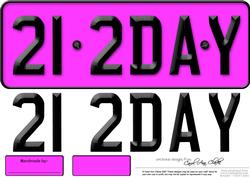 Large Dl 21st Birthday Novelty Number Plate and 3D Decoupage