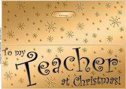Large Dl to My Teacher Christmas Quick Cut and Fold Card