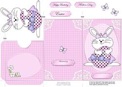 Cute Little Easter Bunny Lottery Wallet Card