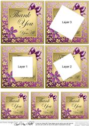 Floral Elegance Thank You Twisted Tunnel Topper