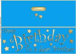 Large Dl Birthday Brother Quick Cut and Fold Card