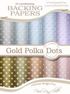Metallic Dots Backing Papers Kit